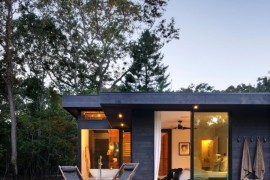 Deck featuring chairs by Gallant & Jones