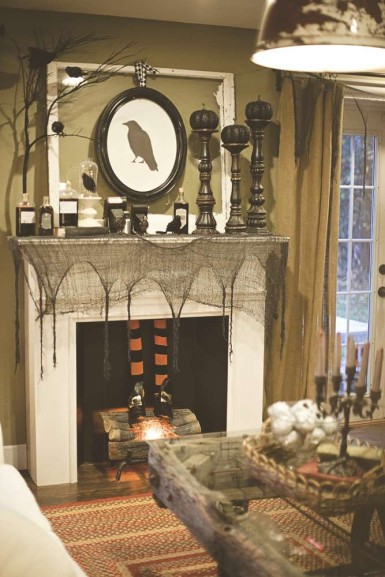 18 Spooktacular Halloween Ideas For Your Fireplace Mantel Decoist