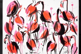 Flamingo artwork by Jenna Snyder-Phillips