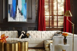 Glam sectional sofa from Jonathan Adler