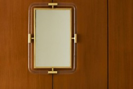 Lucite and brass mirror from Jonathan Adler