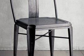 Metal dining chair from Crate & Barrel