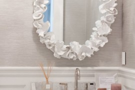 Mirror with the look and feel of coral