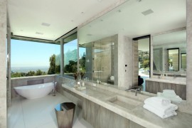 Modern bathroom with a view