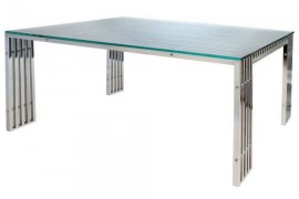 Modern stainless steel dining table