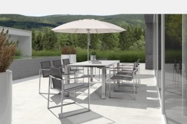 Outdoor stainless steel table