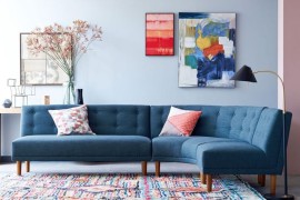 Round sectional sofa from West Elm