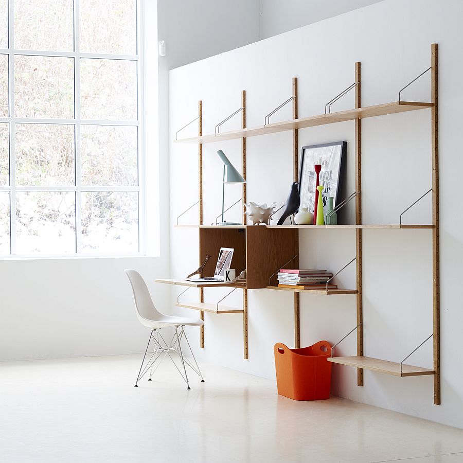 Creatice Modular Shelving System with Simple Decor