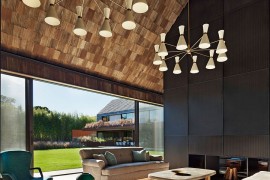 Steel and cedar become a part of interior as well