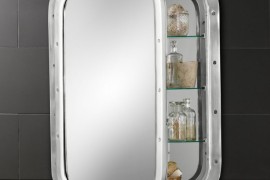 Submarine-style medicine cabinet from Restoration hardware