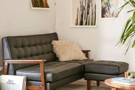 Vegan leather sectional from Urban Outfitters