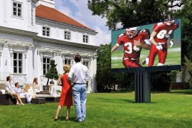 Awesome outdoor TV for the expansive outdoor home theater