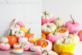 Balloon-dipped pumpkins from Paper & Stitch
