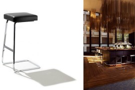 Bar stool by Ludwig Mies van der Rohe