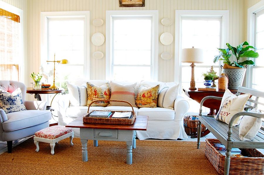 country shabby chic living room design