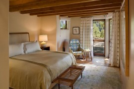 Bedroom of the cabin home offers a relaxing and serene personal sanctuary