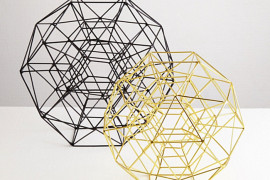 Black and brass globes from Darkroom