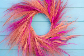 Colorful wheat wreath from A Subtle Revelry