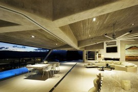 Concrete plays a major role in keeping the spectacular home cool on hot Queensland days