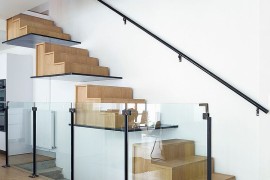 Contemporary floating staircase that is not for the faint of heart