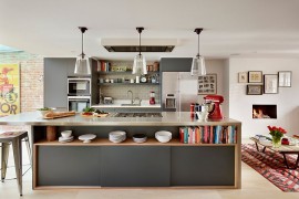 Contemporary kitchen with smart use of gray [Design: Roundhouse]