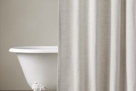 Cotton-linen shower curtain from Restoration Hardware
