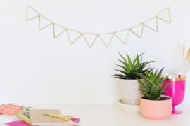 Geo brass garland from Lovely Indeed