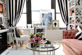 Glamorous NYC twist to the shabby chic style [Design: Nichole Loiacono Design]