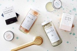 Herbivore bath and body products in modern packaging