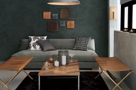 Industrial modern living area by CB2