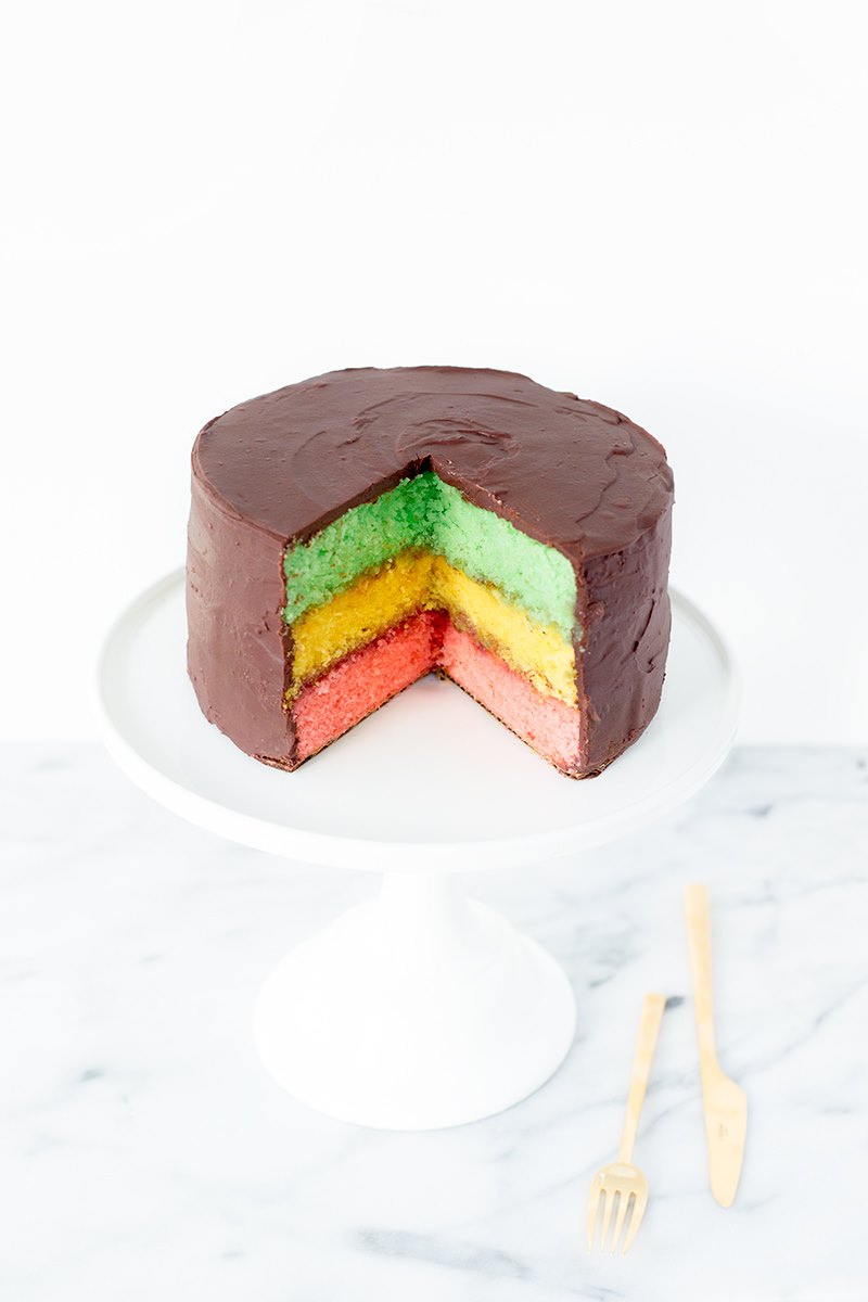Italian rainbow cookie cake from Studio DIY