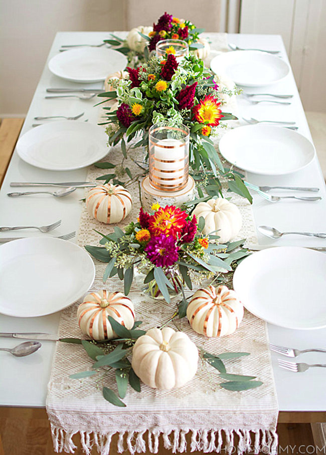 Lovely fall tablescape from Homey Oh My!