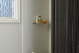 Metal Cascade Coil shower curtain