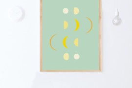 Moon phase printable poster from Etsy shop modeAprints