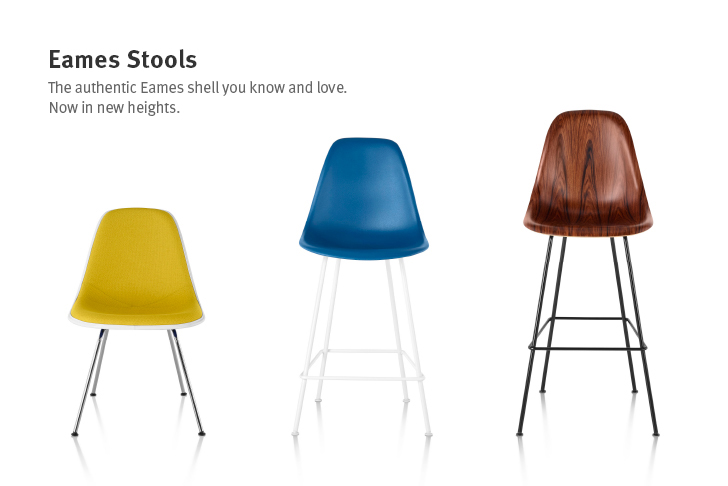 New Eames counter and bar height stools