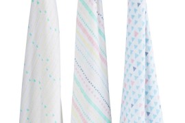 Organic cotton swaddles from Aden + Anais and The Honest Co.