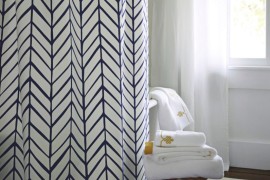 Patterned shower curtain from Serena & Lily