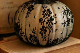 Pumpkin with black lace