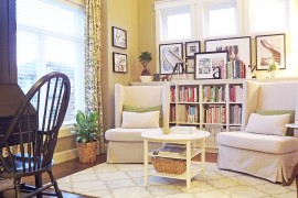 Reading nook in the living room is both cozy and classy [From: Mini Manor]