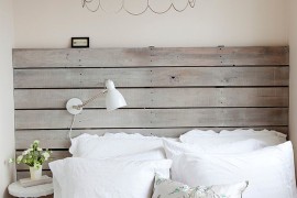 Repurposed wood adds style and sensibility to the small bedroom [Design: The Cross Interior Design]