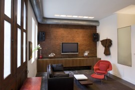 Simplistic approach to industrial design in the living room [Design: Sandvold Blanda Architecture + Interiors]