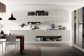 Tall wall units ane recessed grips give the Foodshelf a stunning look