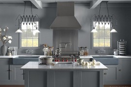 Vintage accents coupled with modern aesthetics in the cool Kohler kitchen