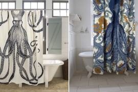 Octopus shower curtains from Thomas Paul