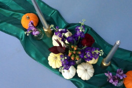 Adding candles to your centerpiece