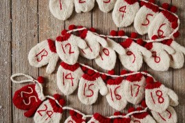 Advent calendar garland from West Elm