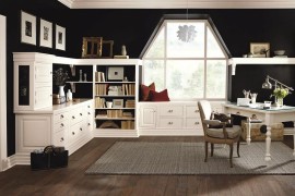 Black and white create the perfect contrast in the home office