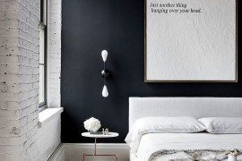 Black brings balance to the industrial chic bedroom [Design: Tamara Magel Studio]