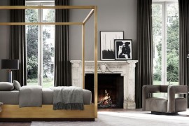 Brass bed from RH Modern