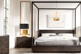 Brass table lamps from RH Modern